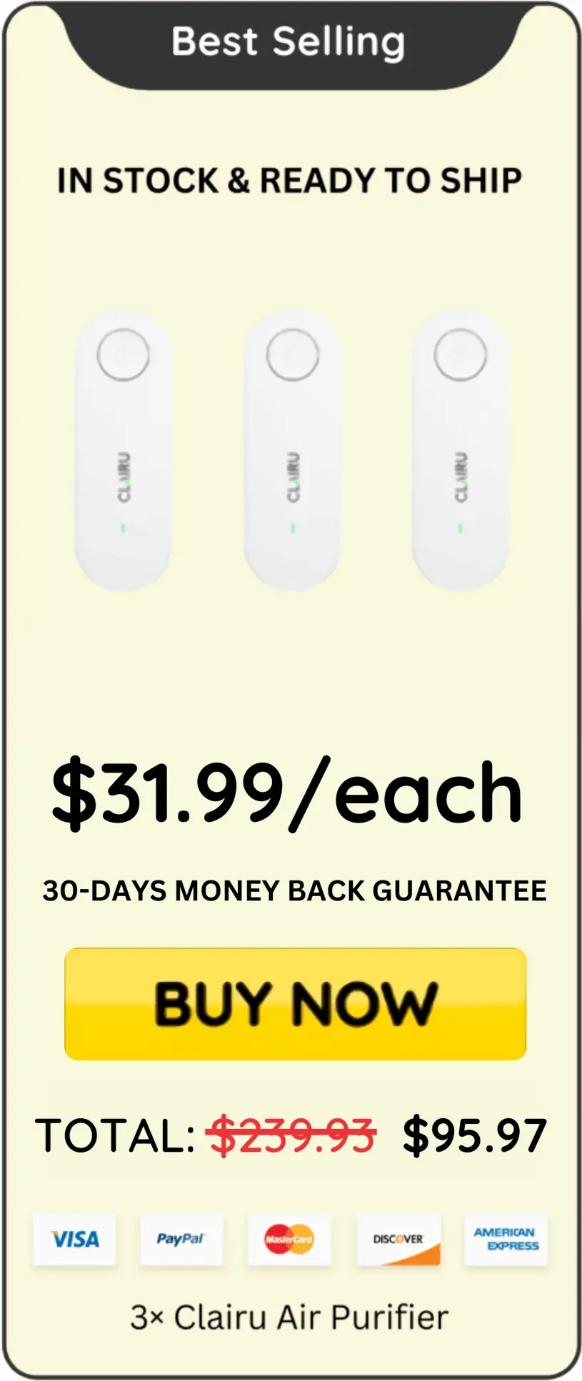 Clairu Air Purifier best price